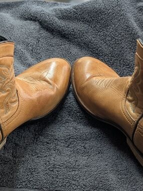 Dingo Western Boots Womens 9.5 Brown Leather Ankle Cowboy Embroidered Booties